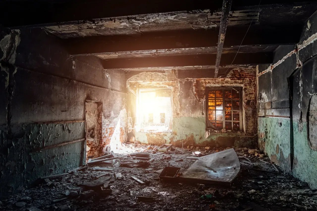 House that suffered fire damage
